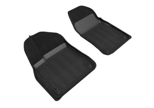 Porsche Cayenne Floor Mats - Front - 3D MAXpider - Elegant Hybrid - Black - `19-`21